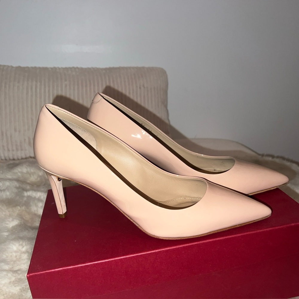 Salvatore Ferragamo Nude Patent Leather Heels